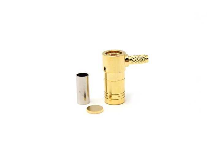 RF Connector SMB Female Right Angle For RG316 Cable Crimp