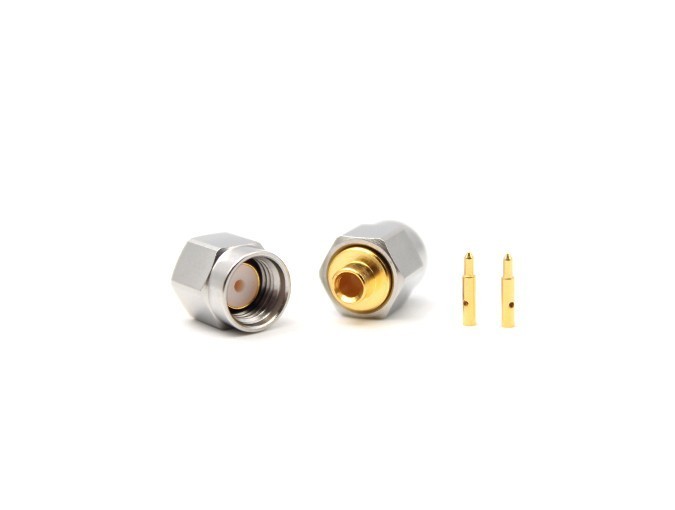 RF Connector Stainless Steel ISMA Male .086/RG405 Cable