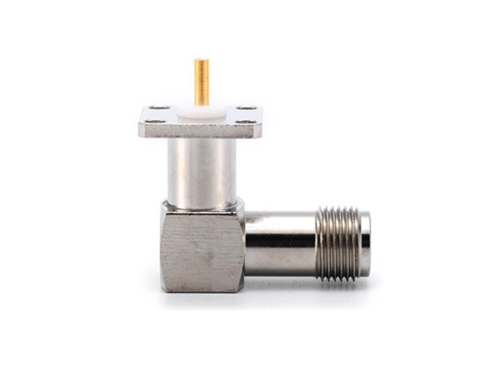 RP TNC female right angle 4 holes flange RF Connector