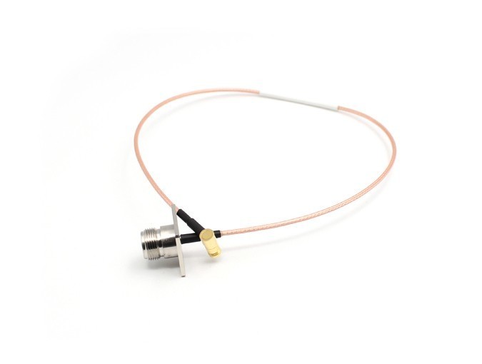 Cable Assembly SMB Female Right Angle and N Female Flange with RG316 Cable, length 500mm