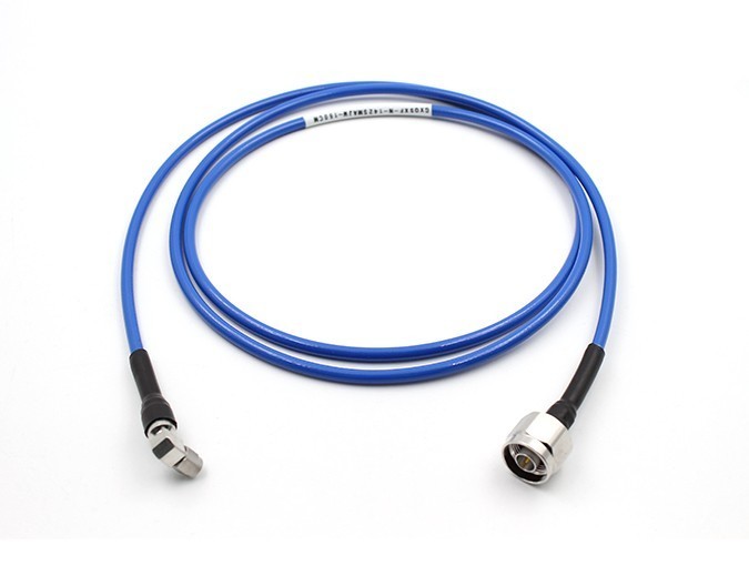 Cable Assembly SMA Male Right Angle and N Male with 142PUR cable length 1.6 meter