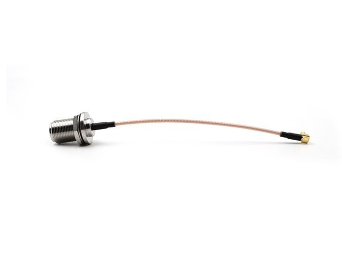 Cable Assembly N Female Bulkhead and MCX Male Right Angle with RG316 Cable, length 150mm