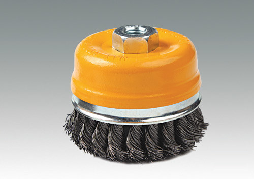 Cup brushes twisted wire