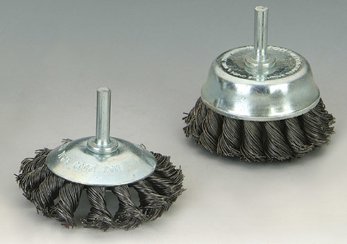 Knotted brushes with shank