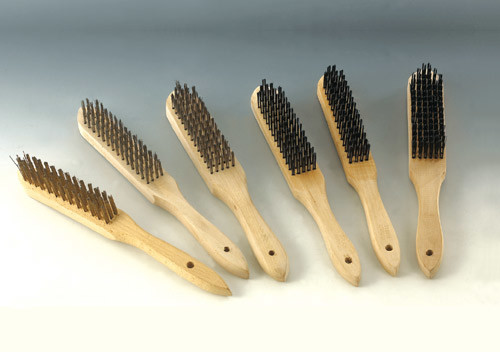 Wooden handle brush
