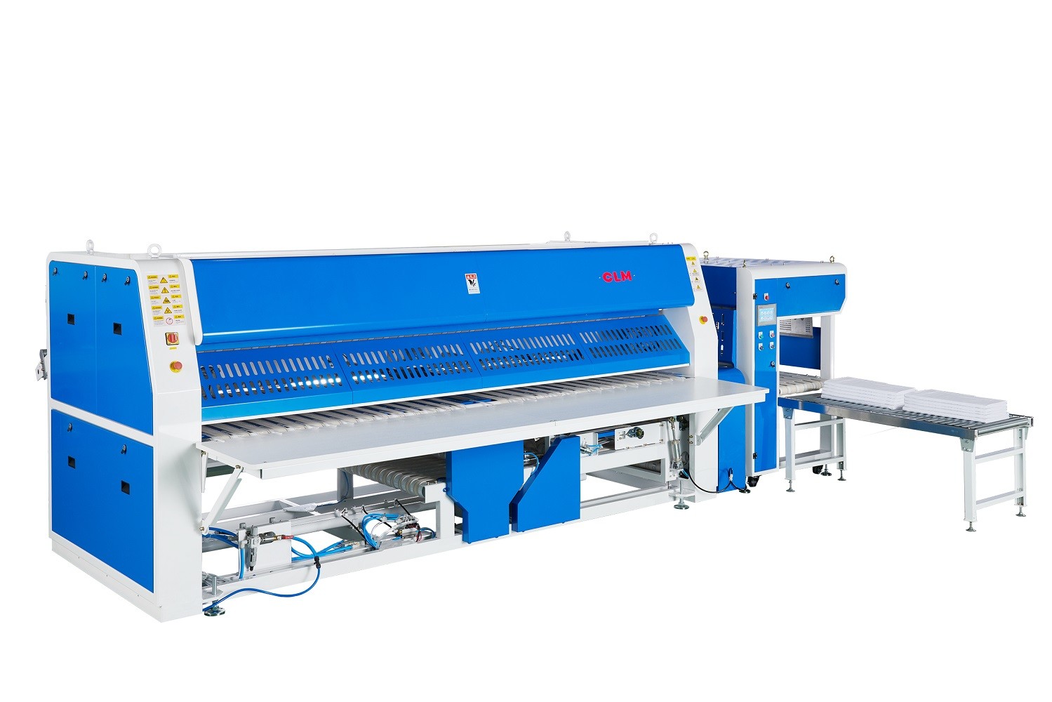 Folding Machine, up to 60 meters per minute and can fold 1200 piece of bed sheets per hour