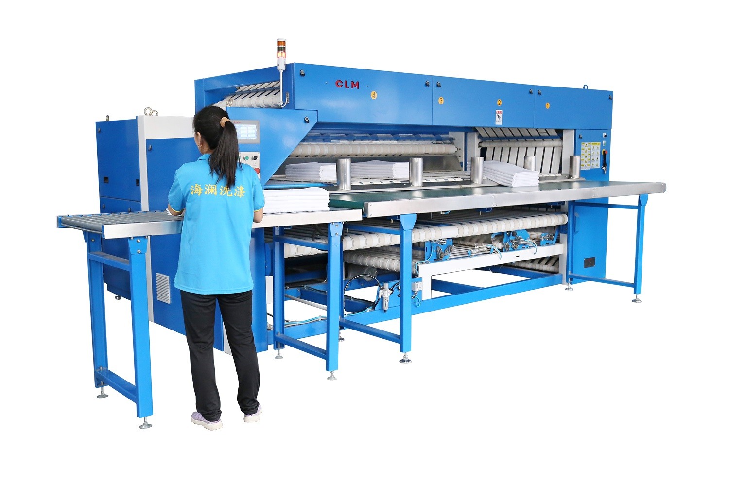 Automatic Sorting Folding machine with Stacker(4 Stacking Position) KZD-S3500IV , Up To 60m/min.